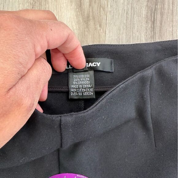 Ellen Tracy wide leg zip up stretch slacks  black - Picture 7 of 10